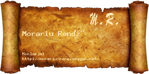 Morariu René névjegykártya